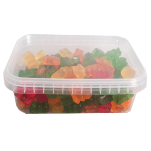 D280: 8 Oz Rectangular Clear Container with Lid 6