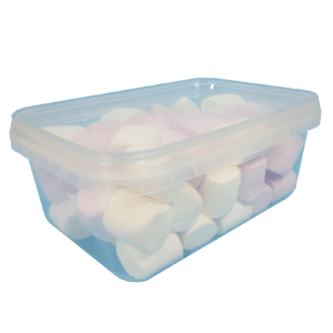 DKK1010: 32 oz Clear Square Plastic Container with Lid 10