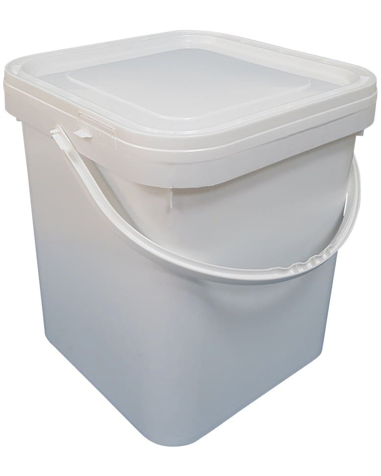Plastic Rectangular Cleaning Bucket with Handle, Clear, 4 Gallon