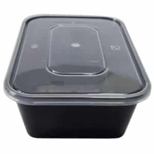 DKF651: Plastic Microwavable 22 oz Wholesale Black Take Out Container 5