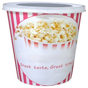 DYF2500: 85oz Plastic PopCorn Bucket with Lid 4