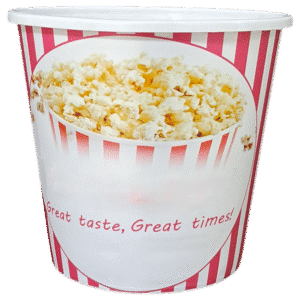DYF2500: 85oz Plastic PopCorn Bucket with Lid 5