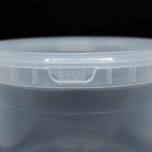 DYK3920: 1 Gallon Plastic Clear Buckets with Lids 6