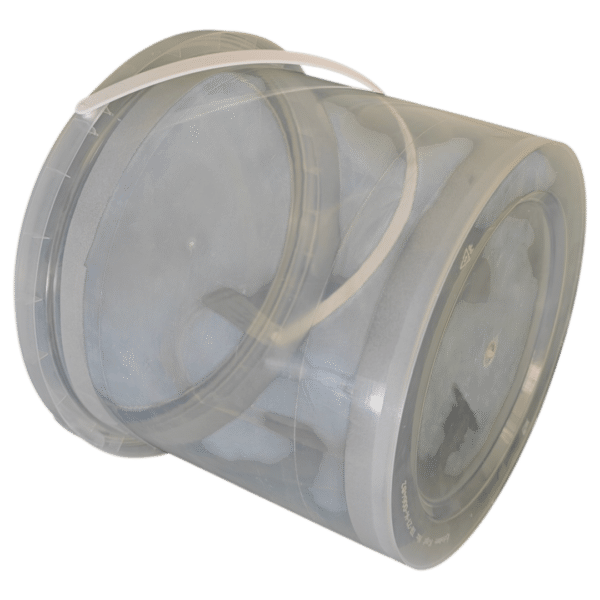 DYK3920: 1 Gallon Plastic Clear Buckets with Lids