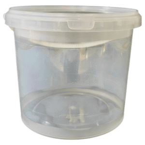DYK3920: 1 Gallon Plastic Clear Buckets with Lids