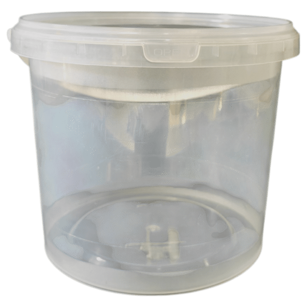 DYK3920: 1 Gallon Plastic Clear Buckets with Lids