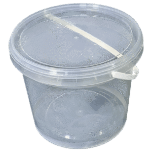 DYK3920: 1 Gallon Plastic Clear Buckets with Lids 2