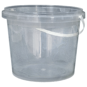 DYK3920: 1 Gallon Plastic Clear Buckets with Lids 5
