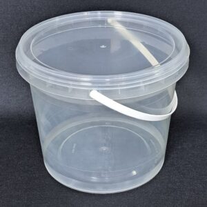 DYK3920: 1 Gallon Plastic Clear Buckets with Lids 2