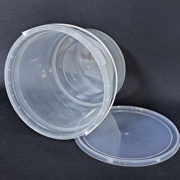DYK3920: 1 Gallon Plastic Clear Buckets with Lids