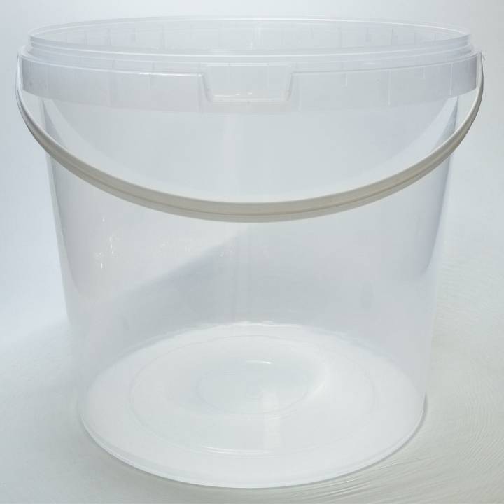 Plastic Pail Transparent Bucket 5 Gallon Pack of 6