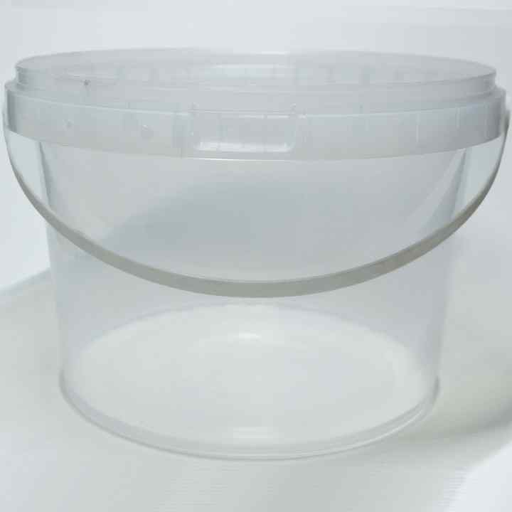 1 Gallon Plastic Clear Buckets with Lids - Divan Packaging