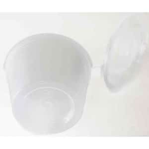 sauce cup with hinged lid transparent