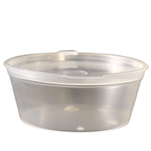 DYF063: 2 oz Hinged Lid Sauce Container