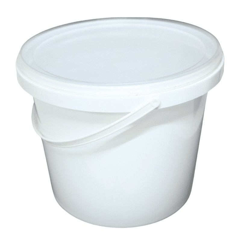 1 Gallon Plastic Round Bucket with Lid Divan Packaging