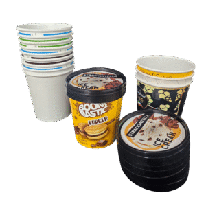 500ml Custom Ice Cream Paper Container with PP Lid – DPAP501 5
