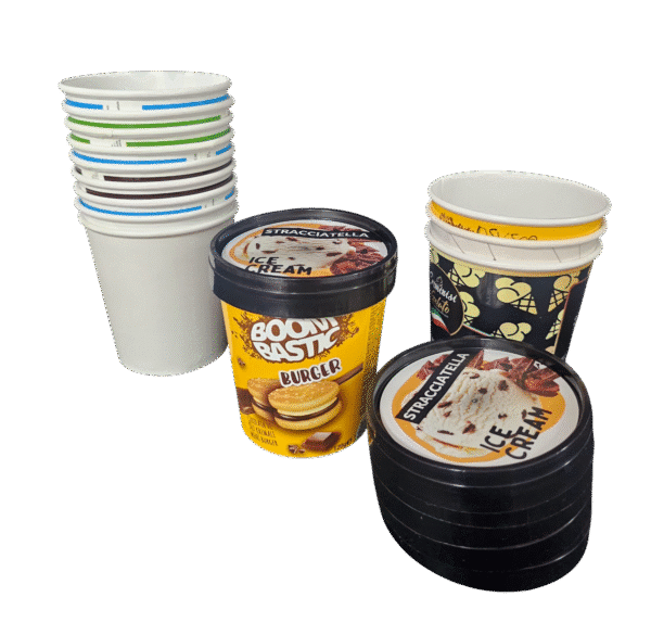 500ml Custom Ice Cream Paper Container with PP Lid – DPAP501