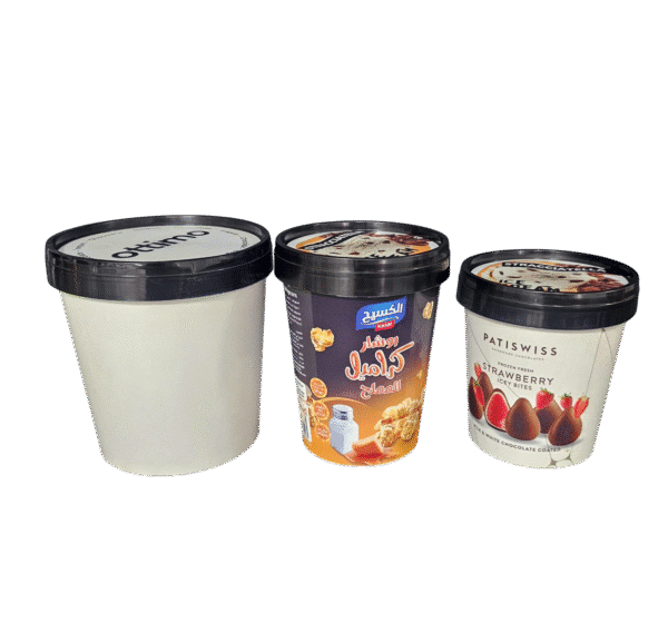 500ml Custom Ice Cream Paper Container with PP Lid – DPAP501