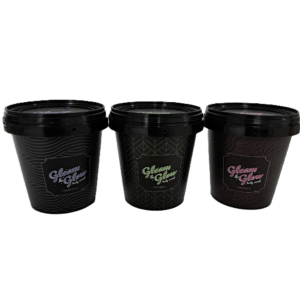 DYK450: 15oz Round Small Plastic Cosmetic Bucket & Lid 5