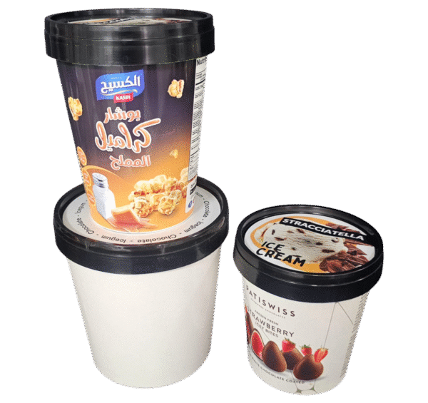 1000ml Custom Ice Cream Paper Container with PP Lid – DPAP1001