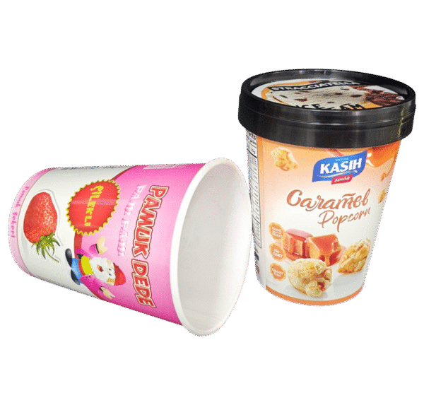 600ml Custom Ice Cream Paper Container with PP Lid – DPAP601