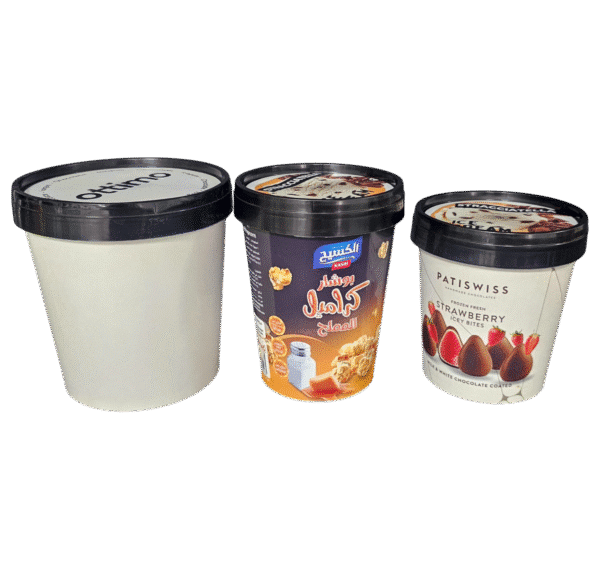 600ml Custom Ice Cream Paper Container with PP Lid – DPAP601