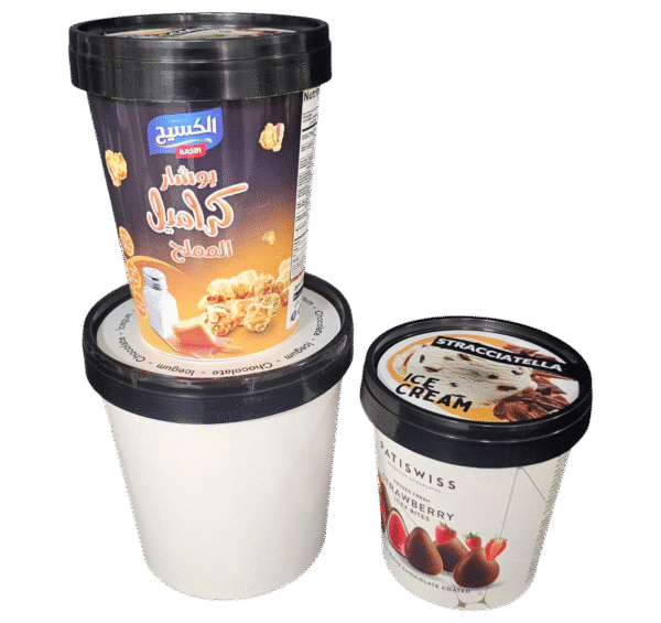 600ml Custom Ice Cream Paper Container with PP Lid – DPAP601