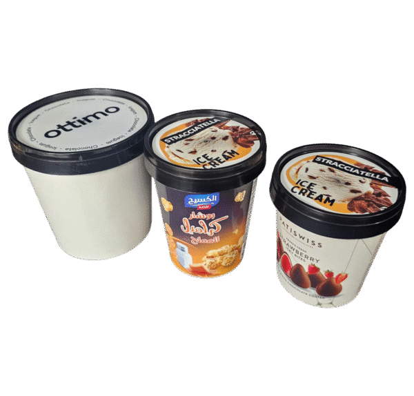 600ml Custom Ice Cream Paper Container with PP Lid – DPAP601