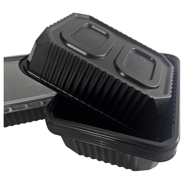 Microwave-Safe 1000 cc PP Food Containers with Lid - Ideal for Ready Meals 54T003
