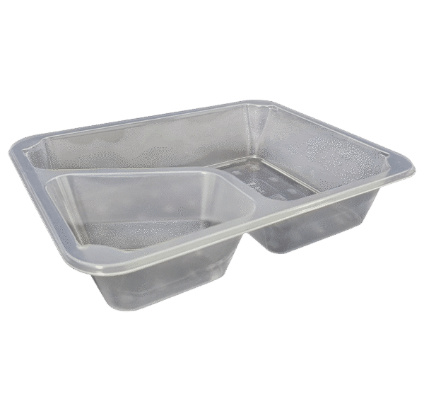 Microwave-Safe Two-Compartment Meal Container (54T004)