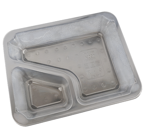 Microwave-Safe Two-Compartment Meal Container (54T004)