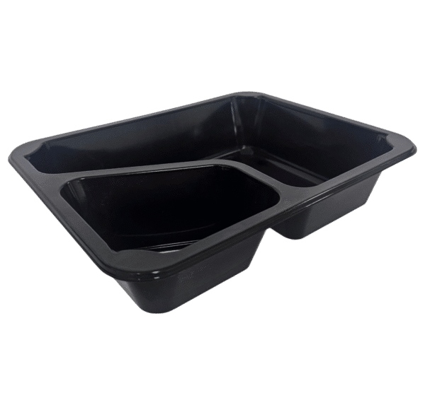 Microwave-Safe Two-Compartment Meal Container (54T004)