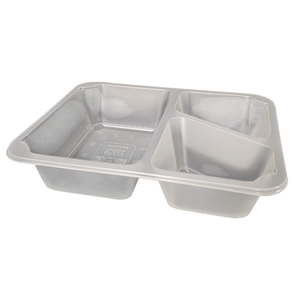 Microwave-Safe Three-Compartment Meal Container (54T005)