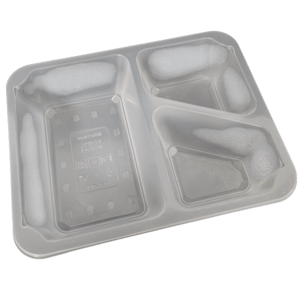 Microwave-Safe Three-Compartment Meal Container (54T005)