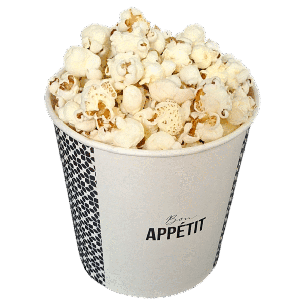 1000ml Custom Popcorn Paper Container with PP Lid – DPAP1001
