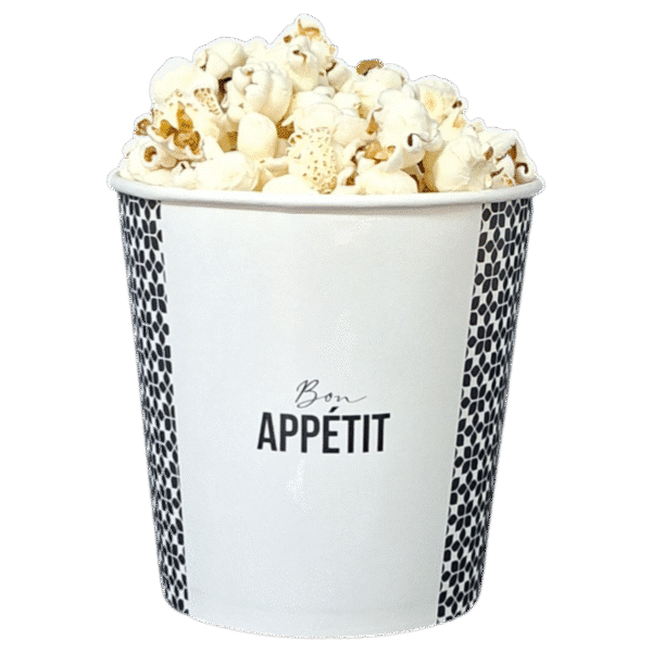 1000ml Custom Popcorn Paper Container with PP Lid – DPAP1001