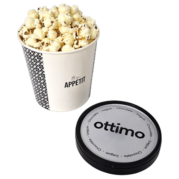 1000ml Custom Popcorn Paper Container with PP Lid – DPAP1001