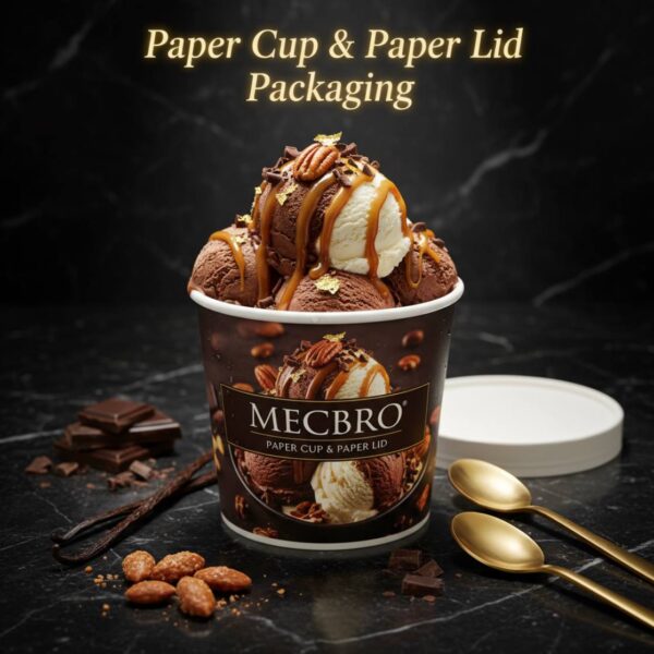 DPAP300 – 300 CC Paper Bowl and Paper Lid Packaging