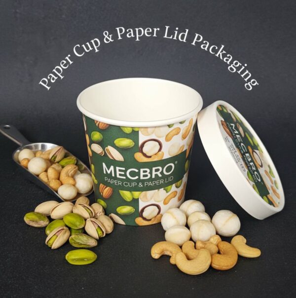 DPAP300 – 300 CC Paper Bowl and Paper Lid Packaging for Nuts