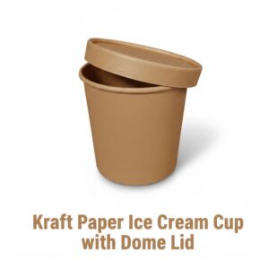 DPAP300-Kraft Cardboard Ice Cream Container – Kraft Lid