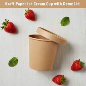DPAP300-Kraft Cardboard Ice Cream Container – Kraft Lid 3