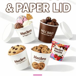 DPAP300-Kraft Cardboard Ice Cream Container – Kraft Lid 4