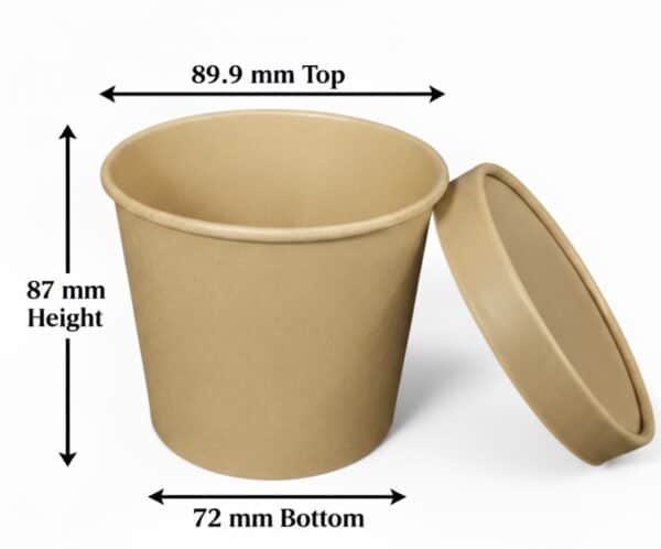 Fresh Frozen Fruit Chocolate Packaging, Paper Bowl & Paper Lid Eco - Friendly DPAP300