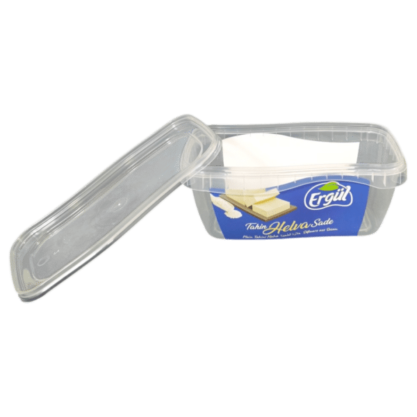 DÖK400 – 400 ml / 16 oz Custom-Shaped Halva Container | IML Printed Food Packaging