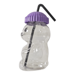 DPET450 Bear-Shaped Figure Straw Cold Drink Cup – 450 ML / 15 OZ 5
